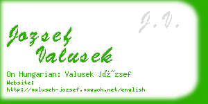 jozsef valusek business card